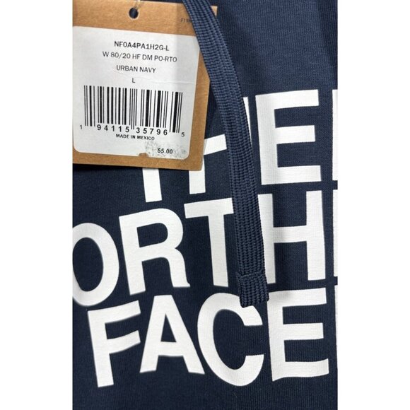 The North Face Womens Hoodie L Urban Navy Logo Pullover Casual - Picture 2 of 4